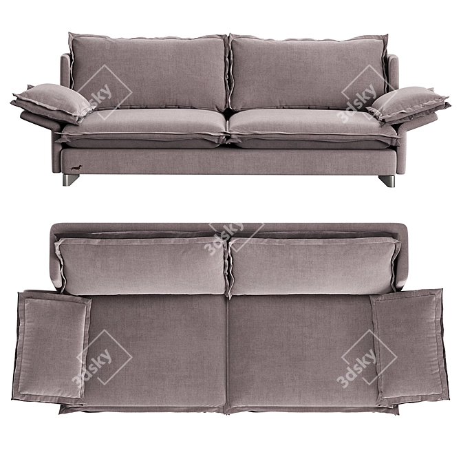 Elegant Grand Sofaclub Couch 3D model image 2