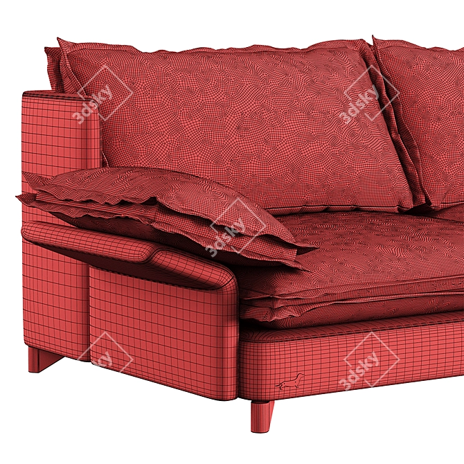 Elegant Grand Sofaclub Couch 3D model image 6