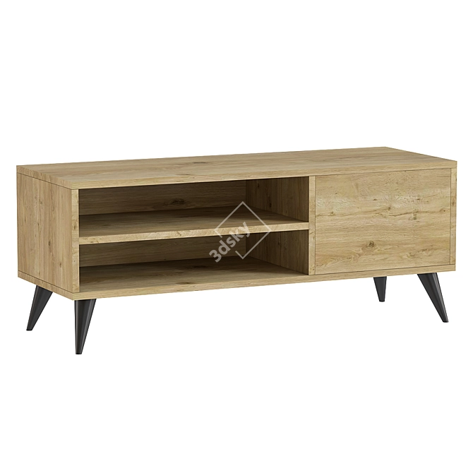 Modern TV Lowboard Linco Unit 3D model image 1