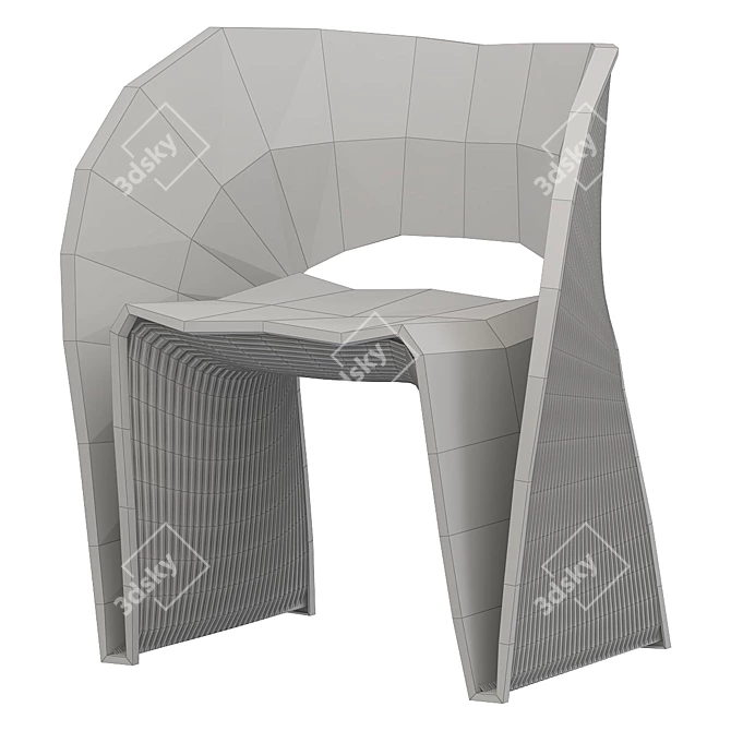 Modern Little Armchair "Raviolo 3D model image 2