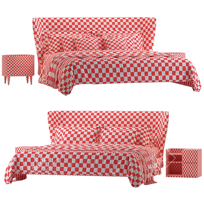 Luxury Poliform GENTLEMAN Bed 3D model image 4