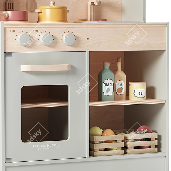 Imaginative Little Dutch Play Kitchen 3D model image 2