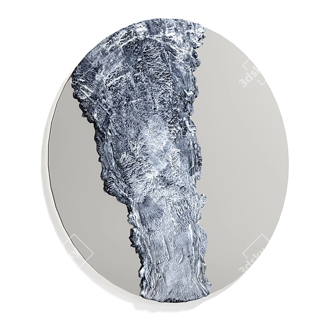 Ethereal Plaster Mirror Design 3D model image 2