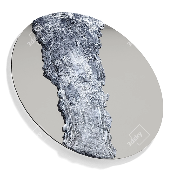 Ethereal Plaster Mirror Design 3D model image 3