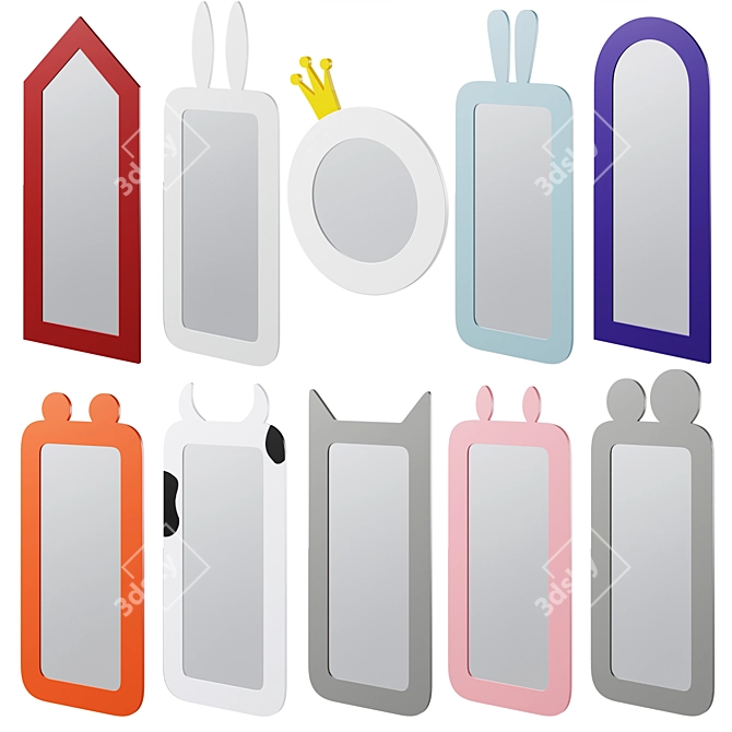 Enchanting Kids Mirrors Collection 3D model image 1