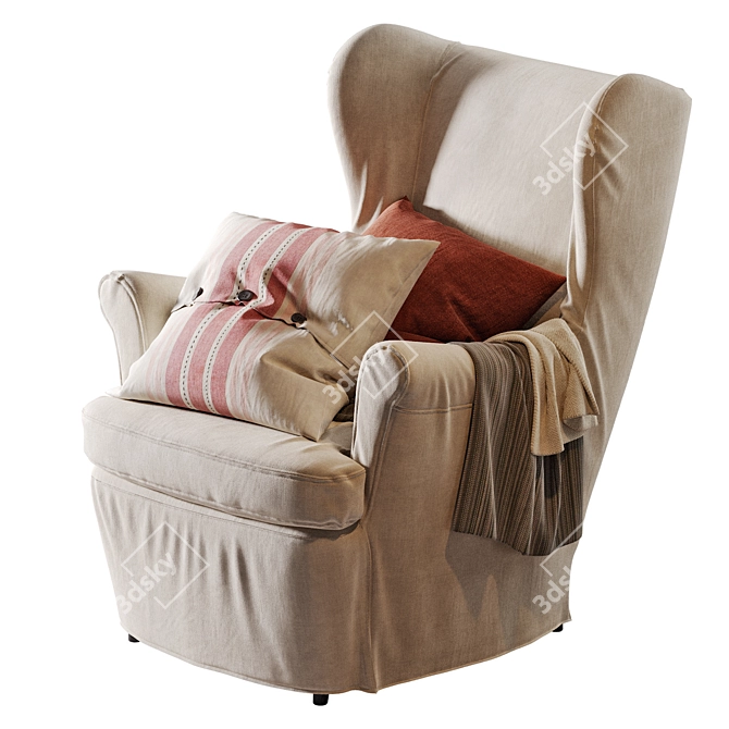 Modern Twist: IKEA Strandmon Chair 3D model image 1