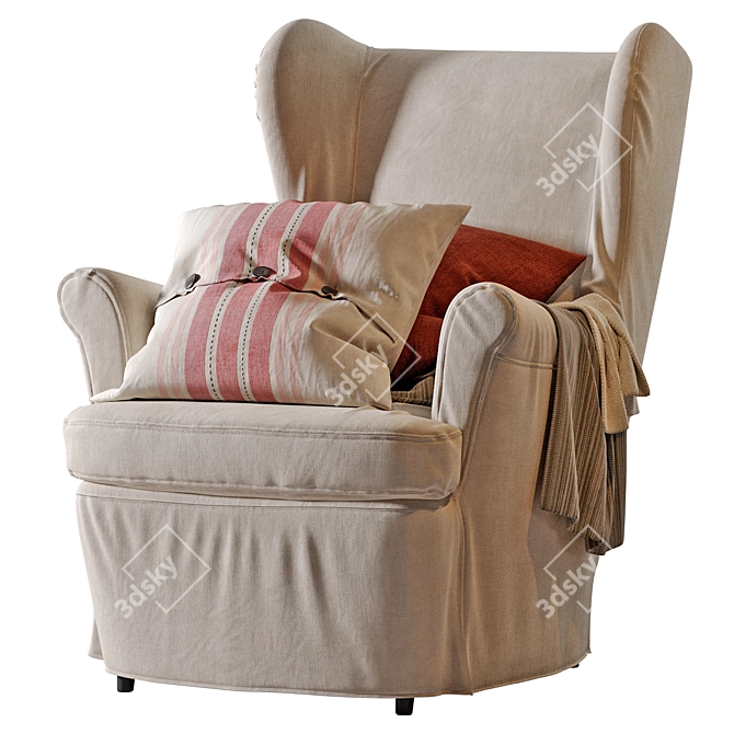 Modern Twist: IKEA Strandmon Chair 3D model image 9