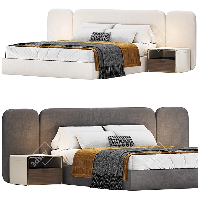 Elegant Wanda Bed Design by Thehighwall 3D model image 1
