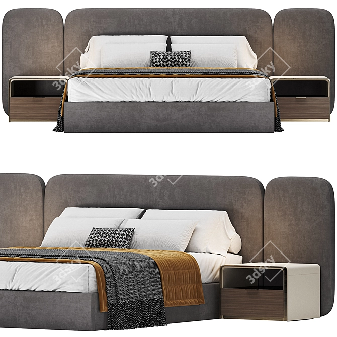 Elegant Wanda Bed Design by Thehighwall 3D model image 3
