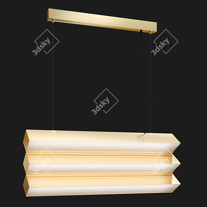 Sleek Stick Pendant Lamp Collection 3D model image 2