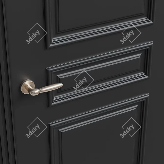 Title: Elegant Chicago Interior Doors 3D model image 2