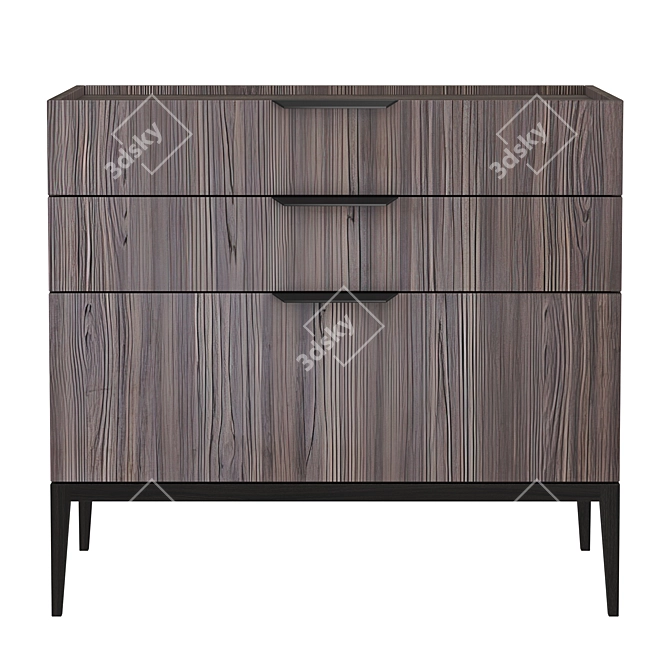 Designer 3-Drawer Esperia Chest 3D model image 2