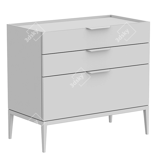 Designer 3-Drawer Esperia Chest 3D model image 3