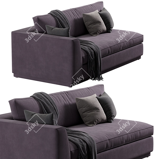 Modern Dorian Sofa Design 3D model image 5