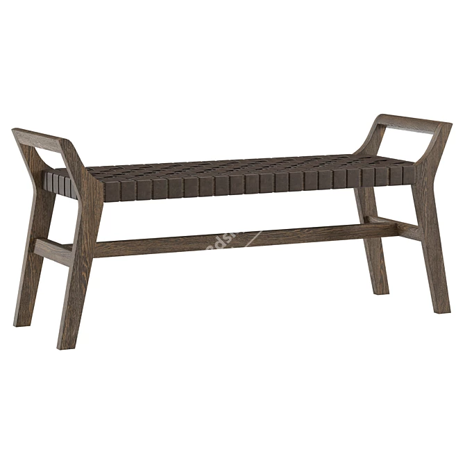 Urban Industrial Mandie Bench 3D model image 1