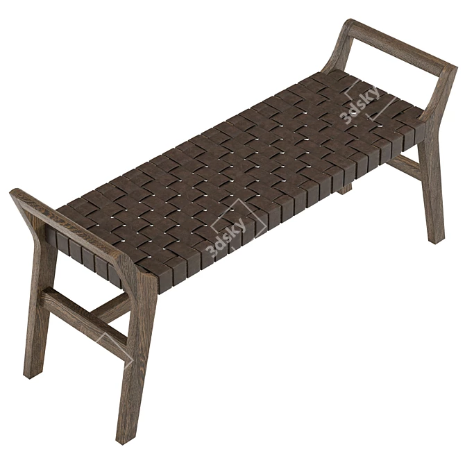 Urban Industrial Mandie Bench 3D model image 5