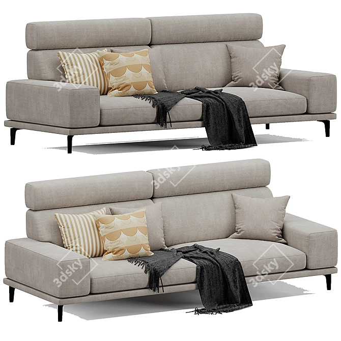 Modern Italian Blake Sofa 3D model image 1