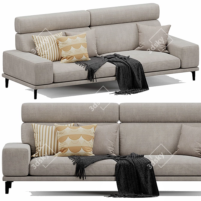 Modern Italian Blake Sofa 3D model image 2