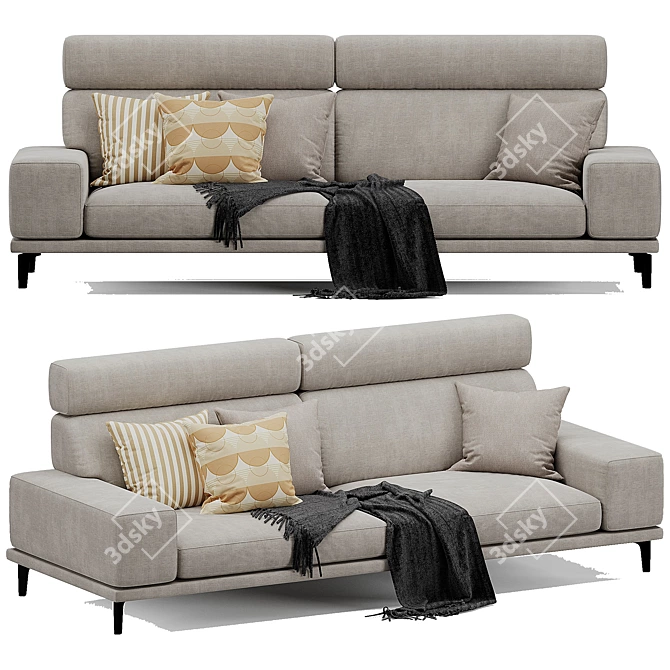 Modern Italian Blake Sofa 3D model image 3