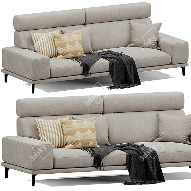 Modern Italian Blake Sofa 3D model image 4