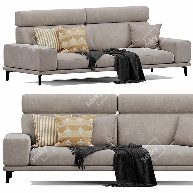 Modern Italian Blake Sofa 3D model image 5