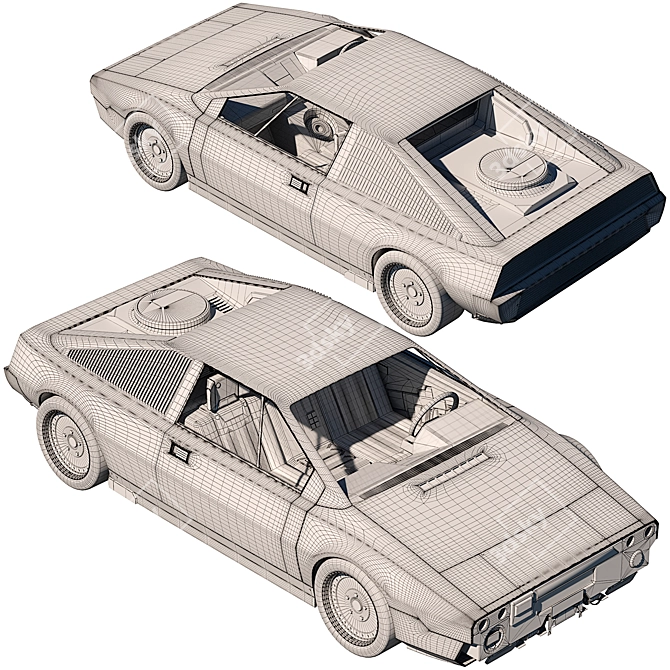 Lotus Esprit S3 1981 3D Model 3D model image 5