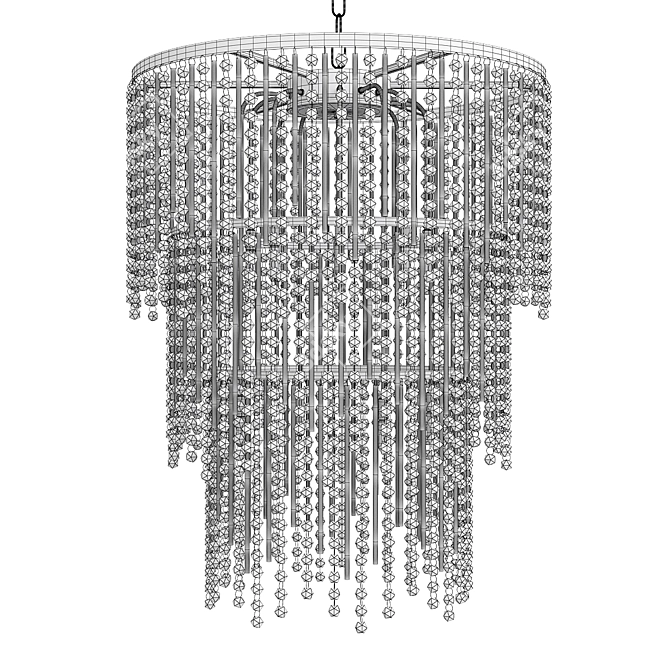 Crystal Chandelier Wind Melody Sparkle 3D model image 2