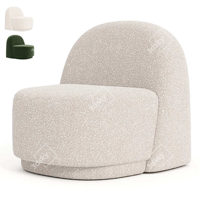 Sleek Modern Arp Armchair 2014 3D model image 1