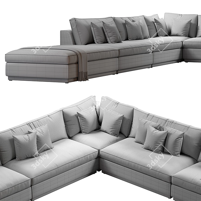 Modern Contemporary Dorian Sofa 3D model image 5