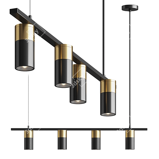 Modern Hanging Pendant Light Haywood 3D model image 1