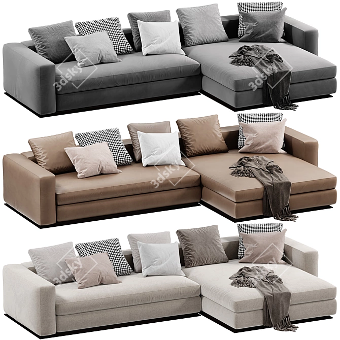 Modern Minotti Chaise Longue Sofa 3D model image 1