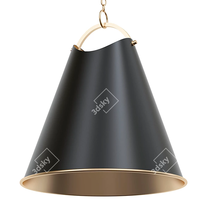 Elegant Hudson Valley Burnbay Pendant 3D model image 1