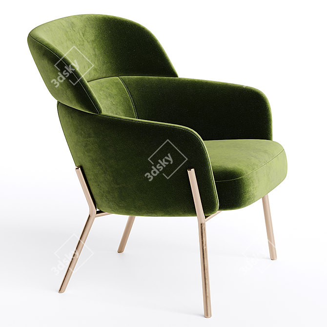 Wam Armchair by Bross Italia 3D model image 2