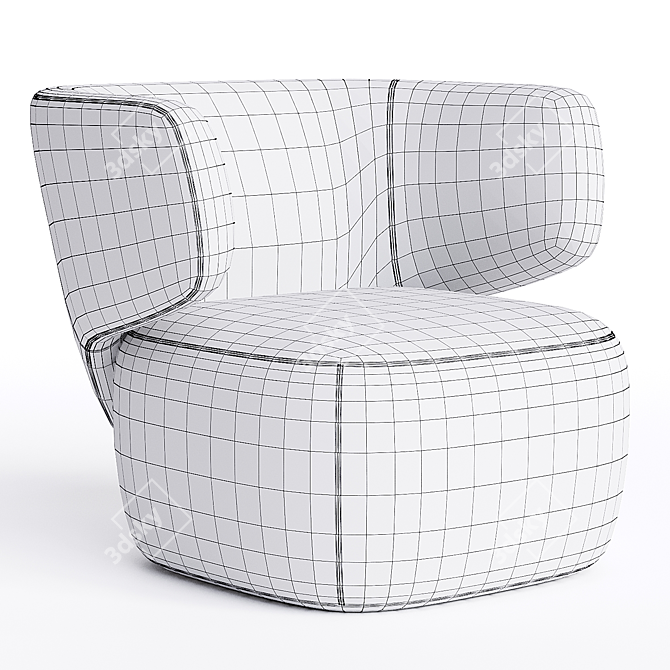 Modern Basel Easy Chair Design 3D model image 3