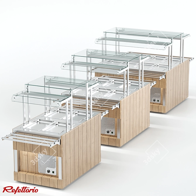 Professional Double Bain-Marie Series 3D model image 2