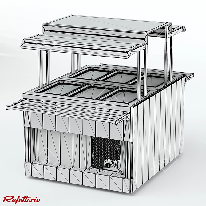 Professional Double Bain-Marie Series 3D model image 3