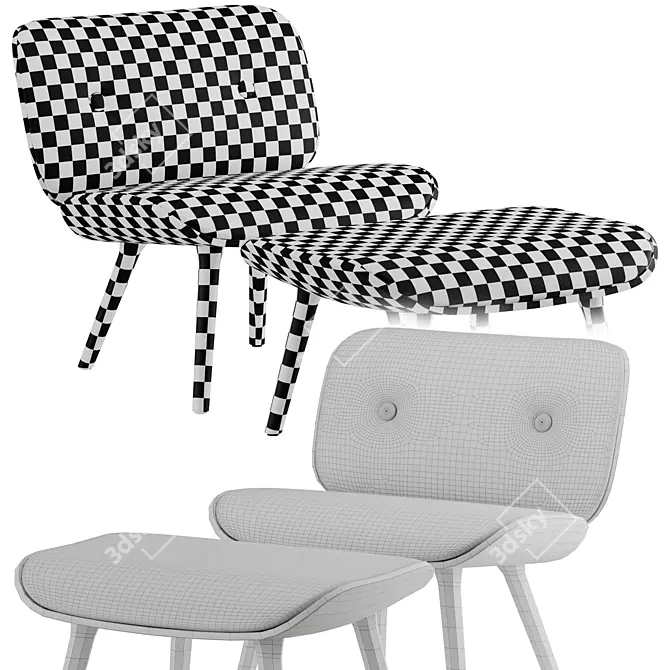 Marvelous Nut Lounge Chair Design 3D model image 4