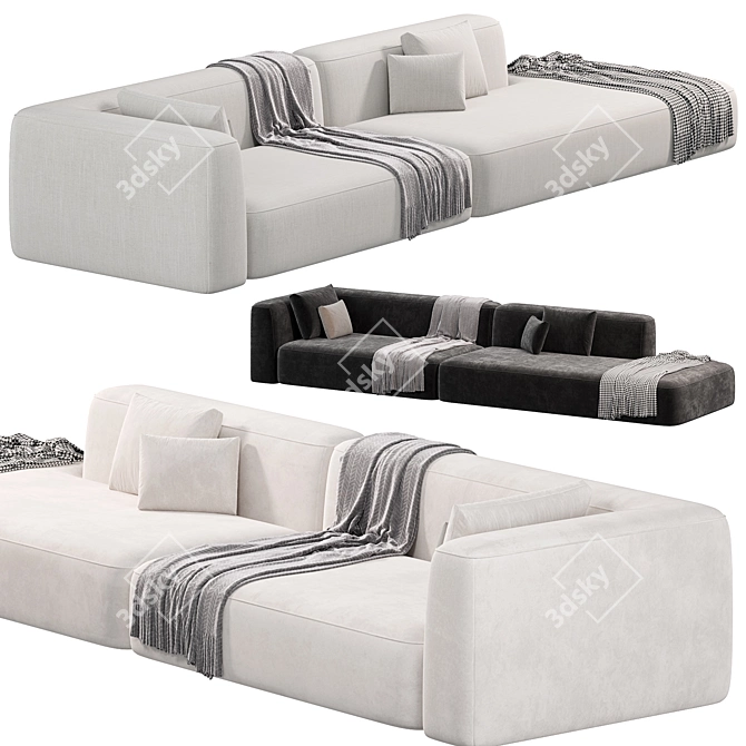 Elegant Lema Cloud Sofa Set 3D model image 3