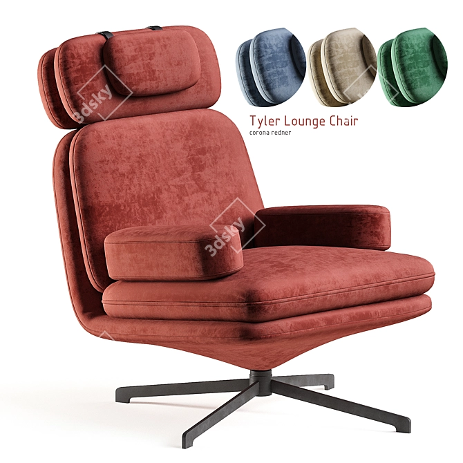 Modern Tyler Lounge Chair 3D model image 1