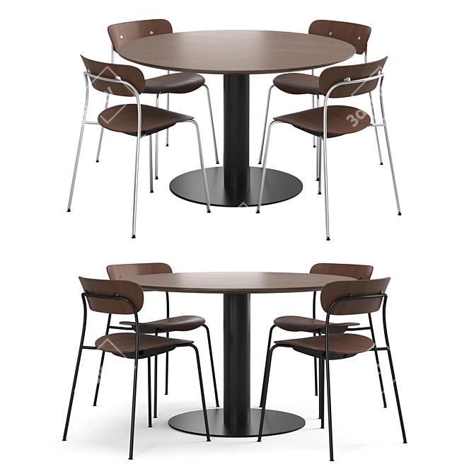 Pavilion AV1 Chair & SK12 Table 3D model image 3