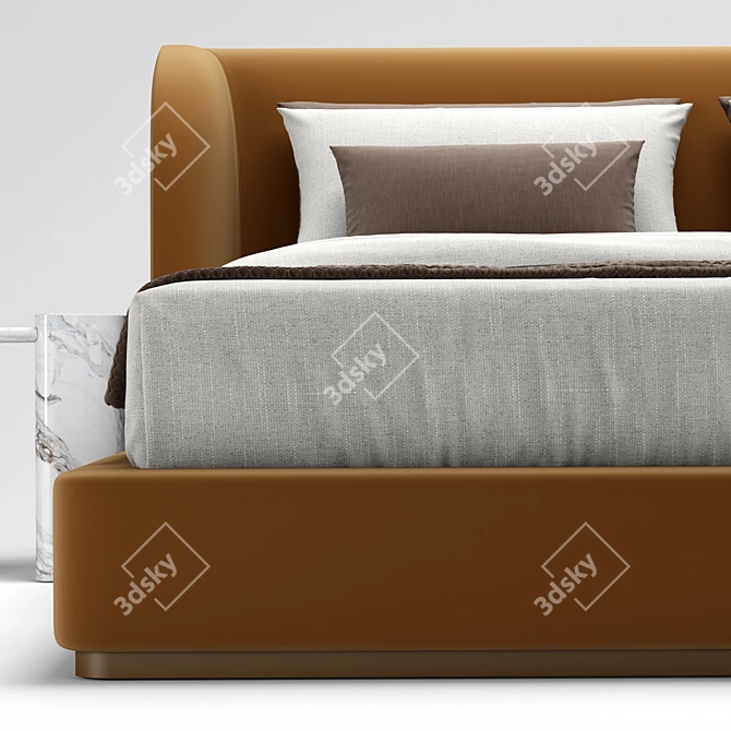  Scandinavian Charm RH Copenhagen Bed 3D model image 2