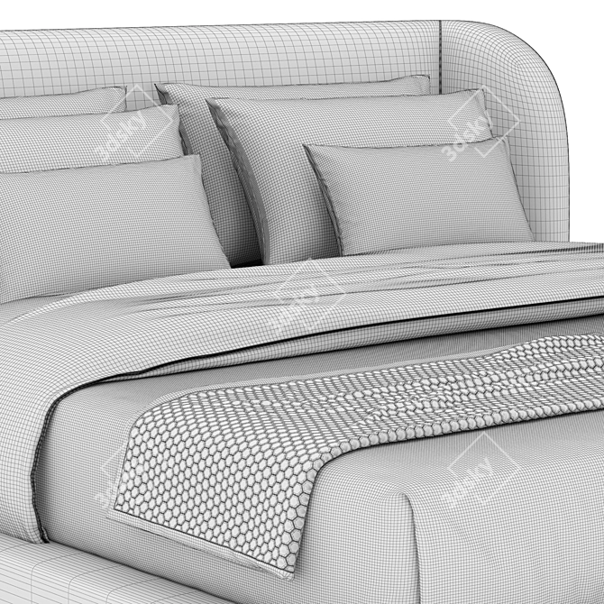  Scandinavian Charm RH Copenhagen Bed 3D model image 11
