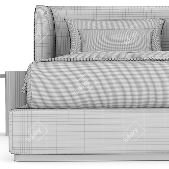  Scandinavian Charm RH Copenhagen Bed 3D model image 12