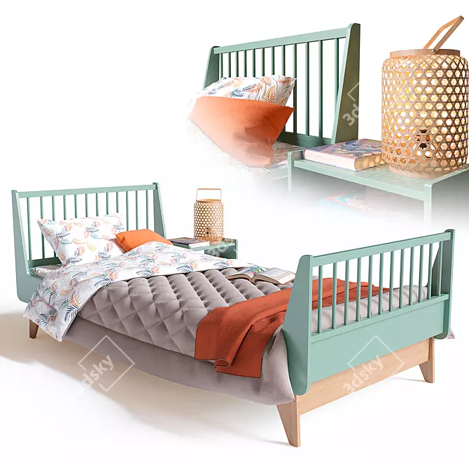 Foldable Children's Bed Willox 3D model image 2