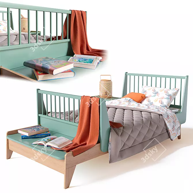 Foldable Children's Bed Willox 3D model image 3