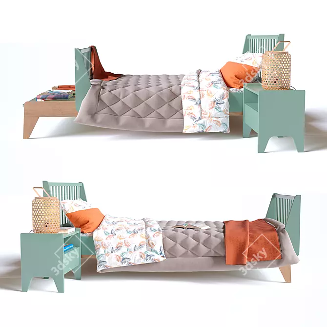 Foldable Children's Bed Willox 3D model image 4