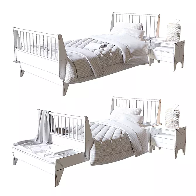 Foldable Children's Bed Willox 3D model image 5