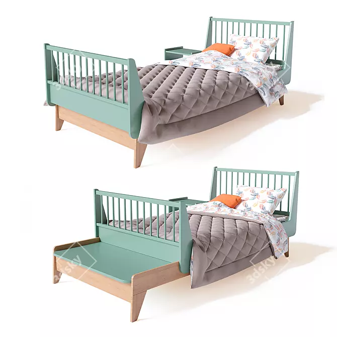 Foldable Children's Bed Willox 3D model image 7