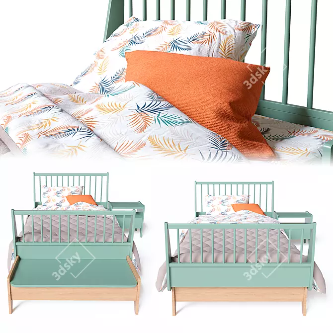 Foldable Children's Bed Willox 3D model image 9