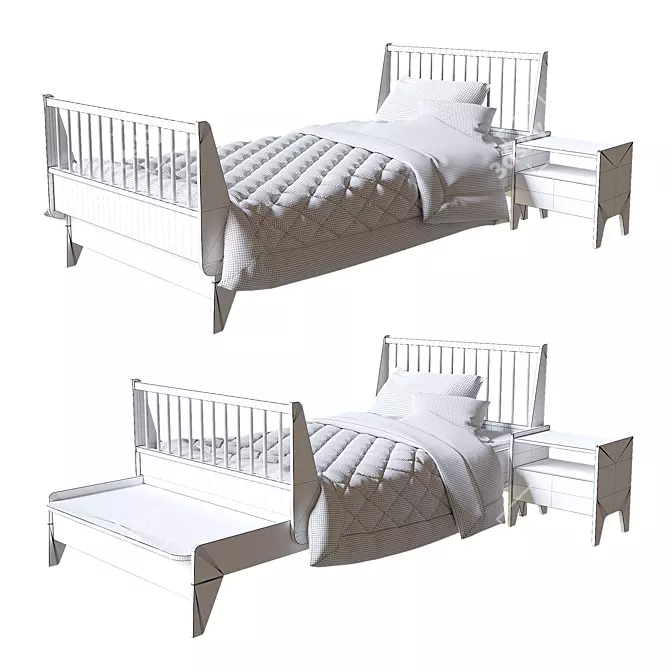 Foldable Children's Bed Willox 3D model image 10